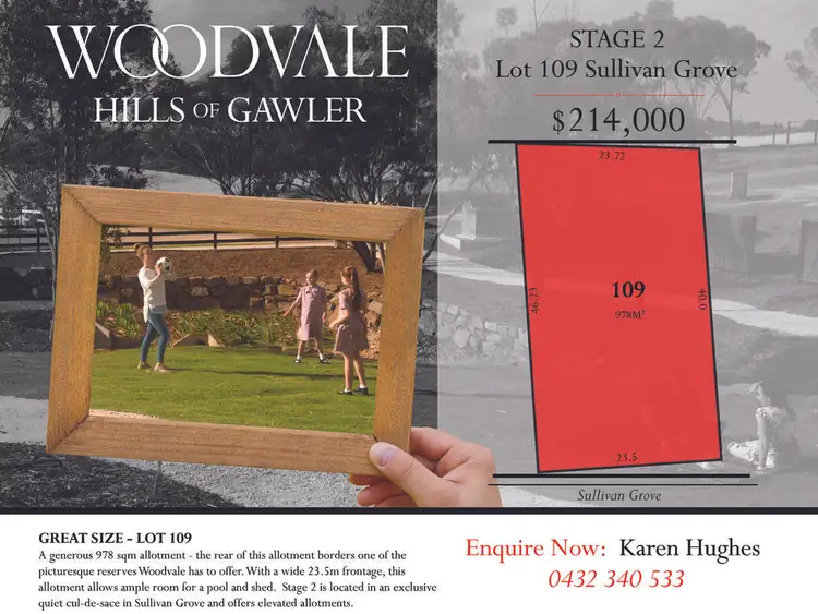 Main view of Homely land listing, Lot 109 Sullivan Grove, Gawler South SA 5118