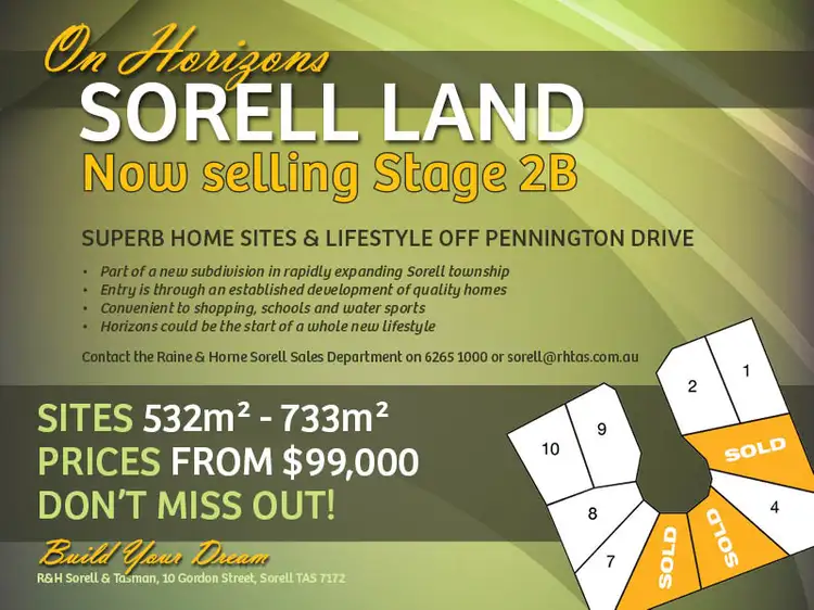 Main view of Homely land listing, Lot 8 On Horizons, Sorell TAS 7172