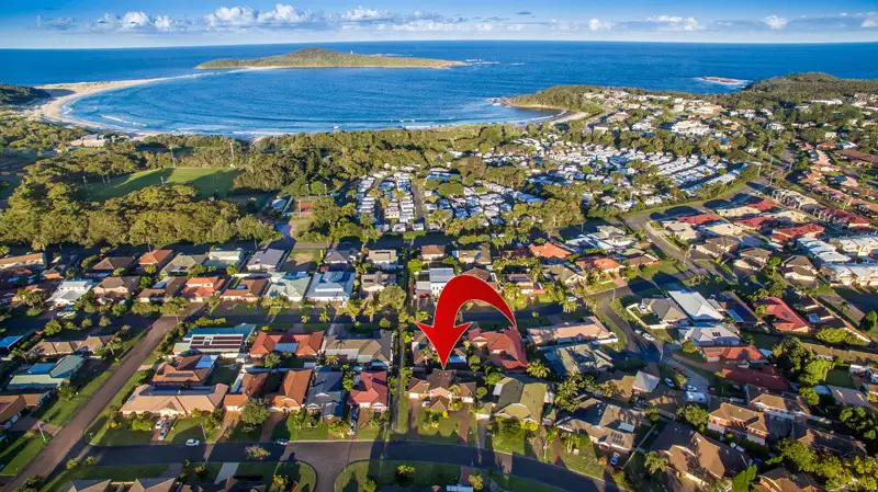 Main view of Homely semi-detached listing, 1 /16 Pebble Parade, Fingal Bay NSW 2315