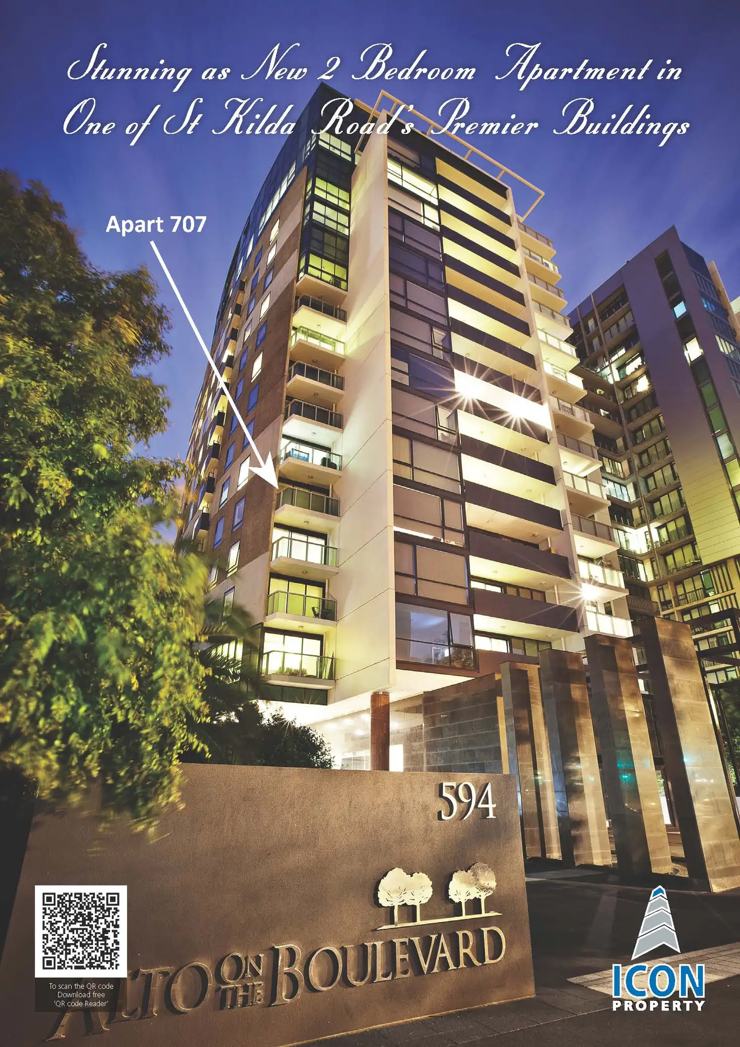 Main view of Homely apartment listing, 707, 'ALTO' 594 St Kilda Road, Melbourne VIC 3004
