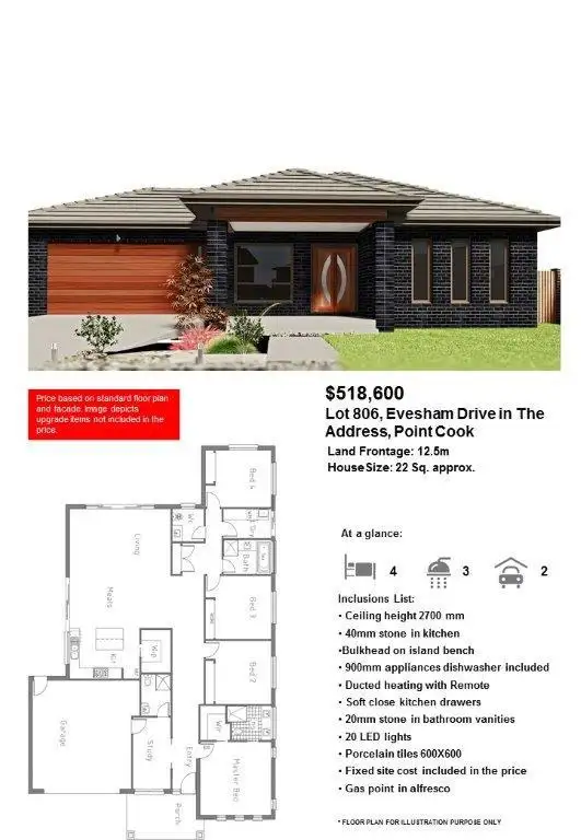 Main view of Homely house listing, 806 Evesham Drive, Point Cook VIC 3030