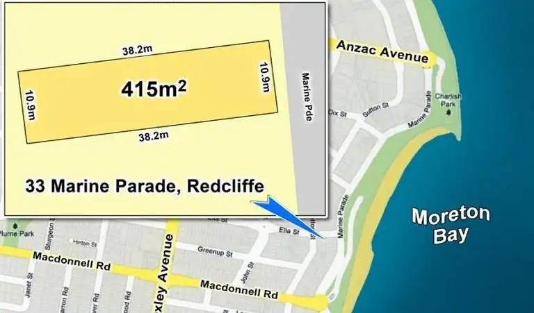 Main view of Homely land listing, 33 Marine Parade, Redcliffe QLD 4020