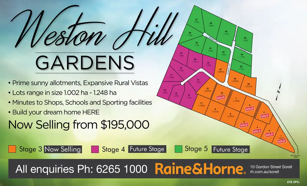 Main view of Homely land listing, Lot 2 Weston Hill Gardens (off Weston Hill Road), Sorell TAS 7172