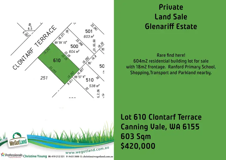 Second view of Homely land listing, Lot 610 Clontarf Terrace, Canning Vale WA 6155