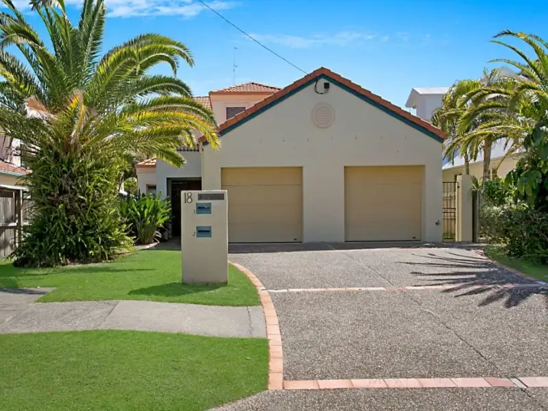 Main view of Homely semi-detached listing, 1/18 Redondo Avenue, Miami QLD 4220