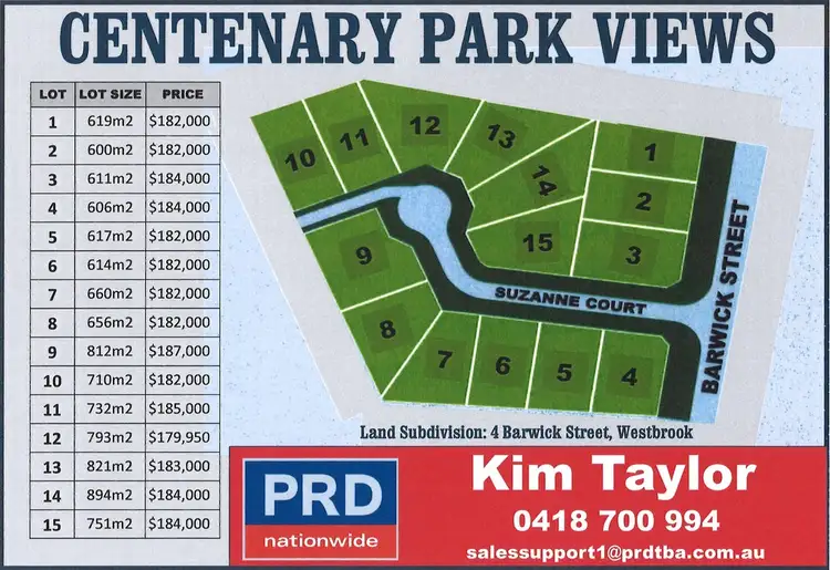 Lot 11 Centenary Park Views, Westbrook QLD 4350
