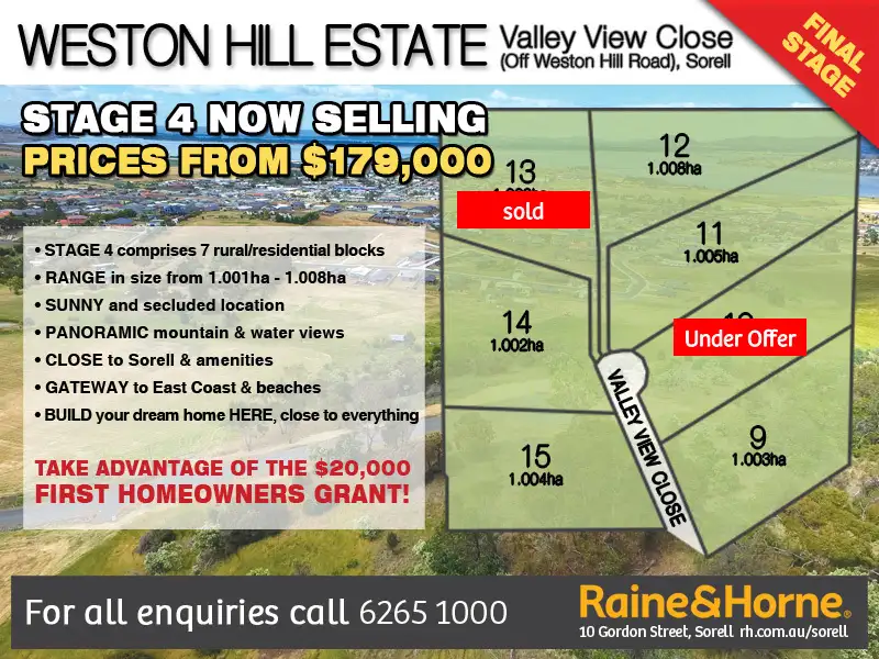 Main view of Homely land listing, Lot 10 Valley View Close, Sorell TAS 7172