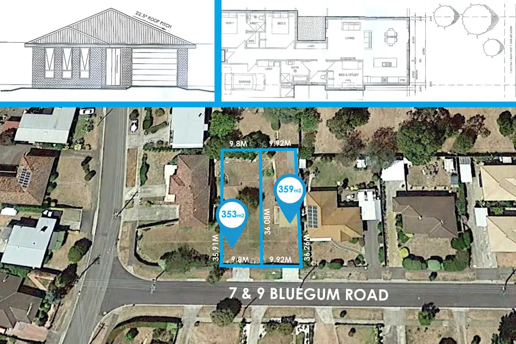 Main view of Homely land listing, 7 & 9 Bluegum Road, Youngtown TAS 7249