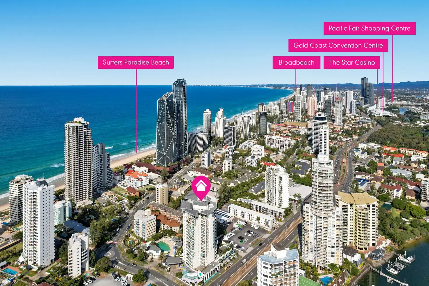 Main view of Homely apartment listing, 1408/18 Fern Street, Surfers Paradise QLD 4217