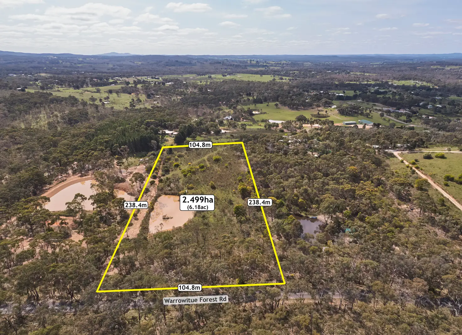 Main view of Homely land listing, 185 Warrowitue-Forest Road, Heathcote VIC 3523