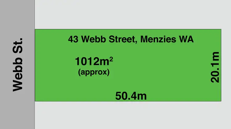 Main view of Homely land listing, 43 Webb Street, Menzies WA 6436