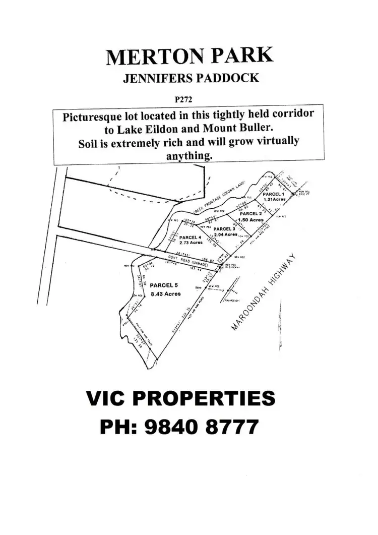 Fifth view of Homely land listing, Parcel 5 Maroondah Highway, Merton VIC 3715