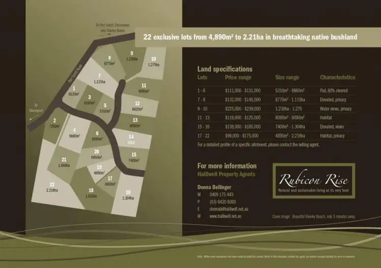 Seventh view of Homely land listing, Lot 12 Rubicon Rise Subdivision, Port Sorell Main Road, Port Sorell TAS 7307