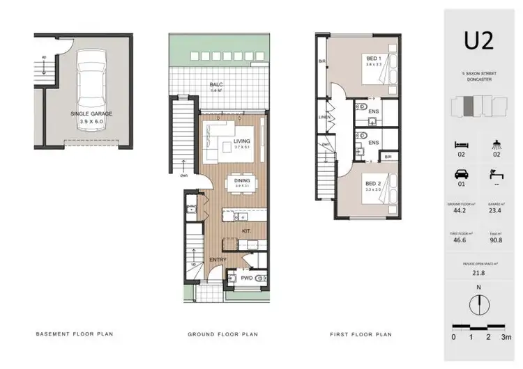 Seventh view of Homely townhouse listing, 1 & 5/5 Saxon Street, Doncaster VIC 3108