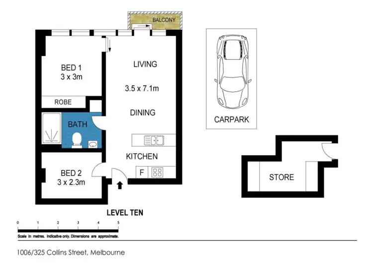 Third view of Homely apartment listing, 1006/325 Collins Street, Melbourne VIC 3000