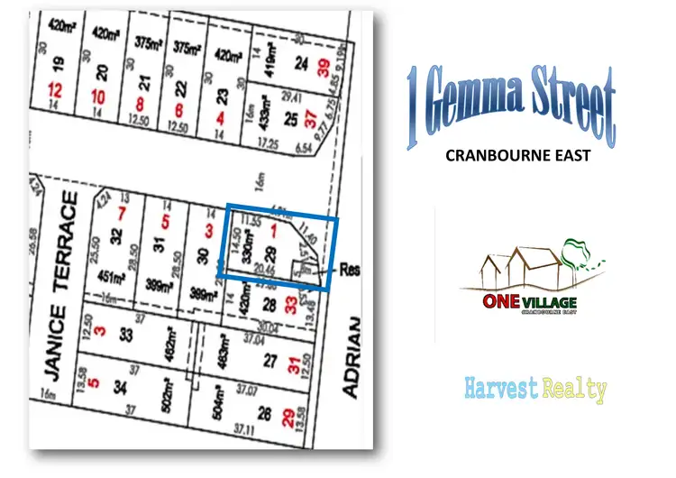 Main view of Homely land listing, 1 Gemma St, Cranbourne East VIC 3977