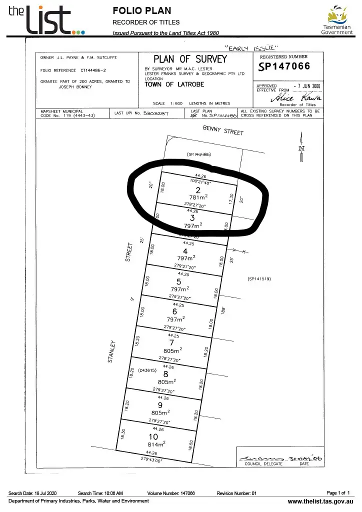 Third view of Homely land listing, 209 Stanley Street, Latrobe TAS 7307