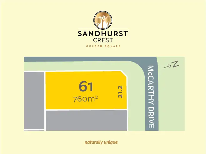 Third view of Homely land listing, LOT 61 Sandhurst Crest ,Stage 2. 134 -136 Aspinall St, Golden Square VIC 3555