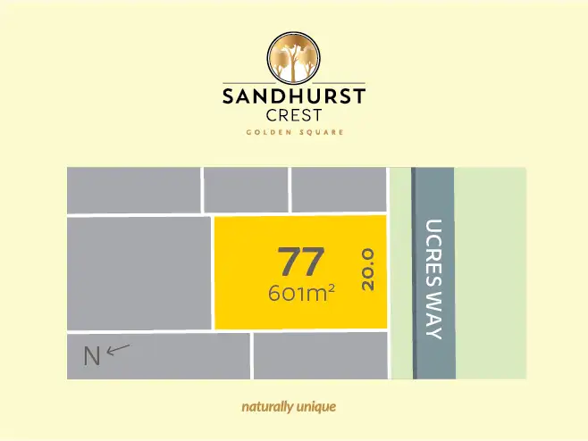 Third view of Homely land listing, Lot 77 Sandhurst Crest ,Stage 2. 134 -136 Aspinall St, Golden Square VIC 3555