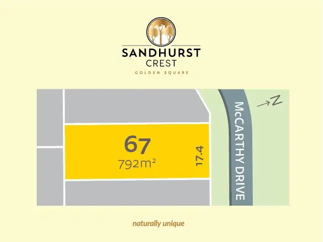 Third view of Homely land listing, LOT 67 Sandhurst Crest ,Stage 2. 134 -136 Aspinall St, Golden Square VIC 3555