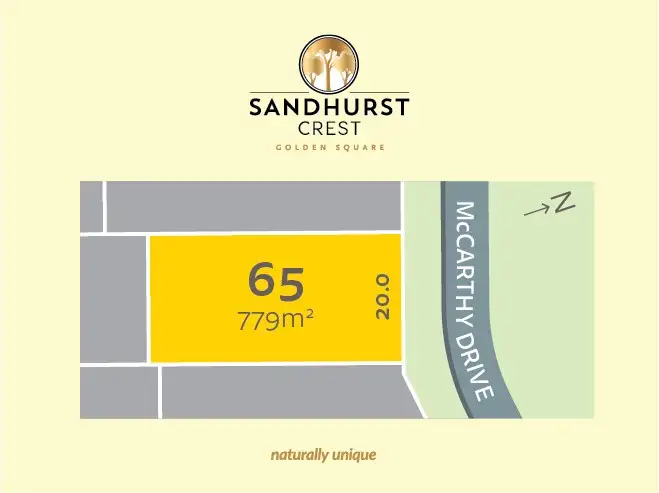 Third view of Homely land listing, LOT 65 Sandhurst Crest ,Stage 2. 134 -136 Aspinall St, Golden Square VIC 3555