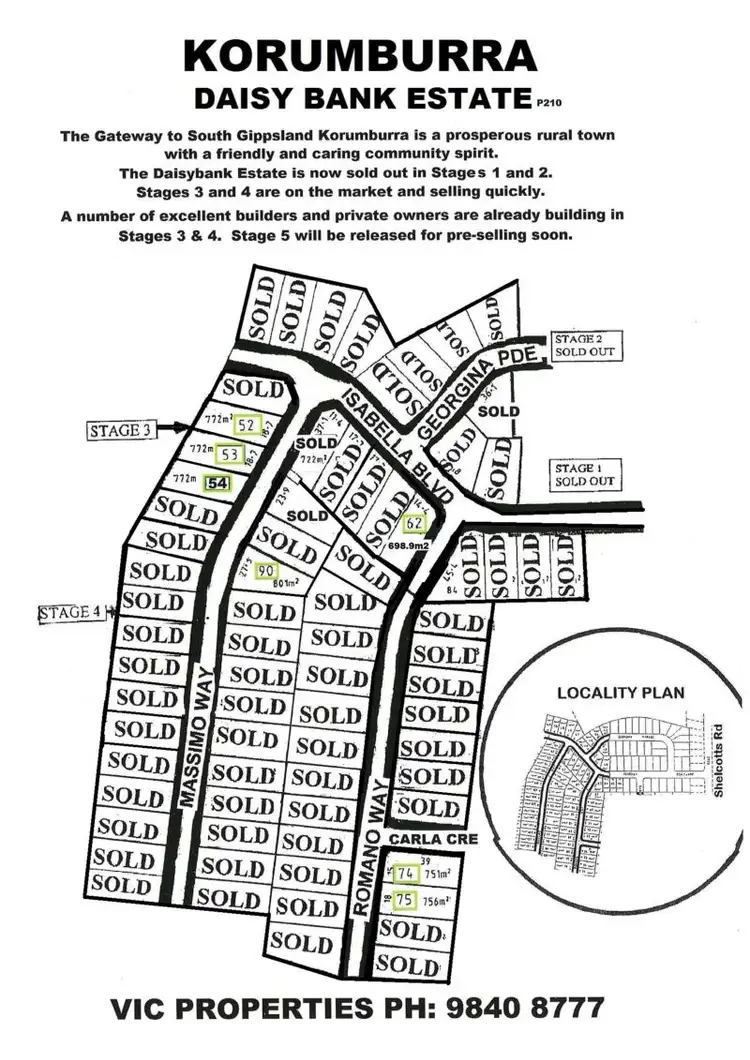 Third view of Homely land listing, LOT 52, 4 Massimo Way, Korumburra VIC 3950