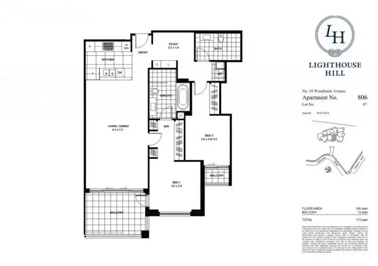 Main view of Homely apartment listing, 806/18 Woodlands Avenue, Breakfast Point NSW 2137