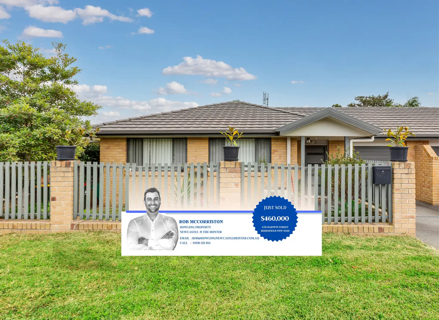 Main view of Homely semi-detached listing, 1/21 Darwin Street, Beresfield NSW 2322