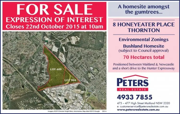 Main view of Homely land listing, LOT 609 & 904 Honeyeater Place, Thornton NSW 2322