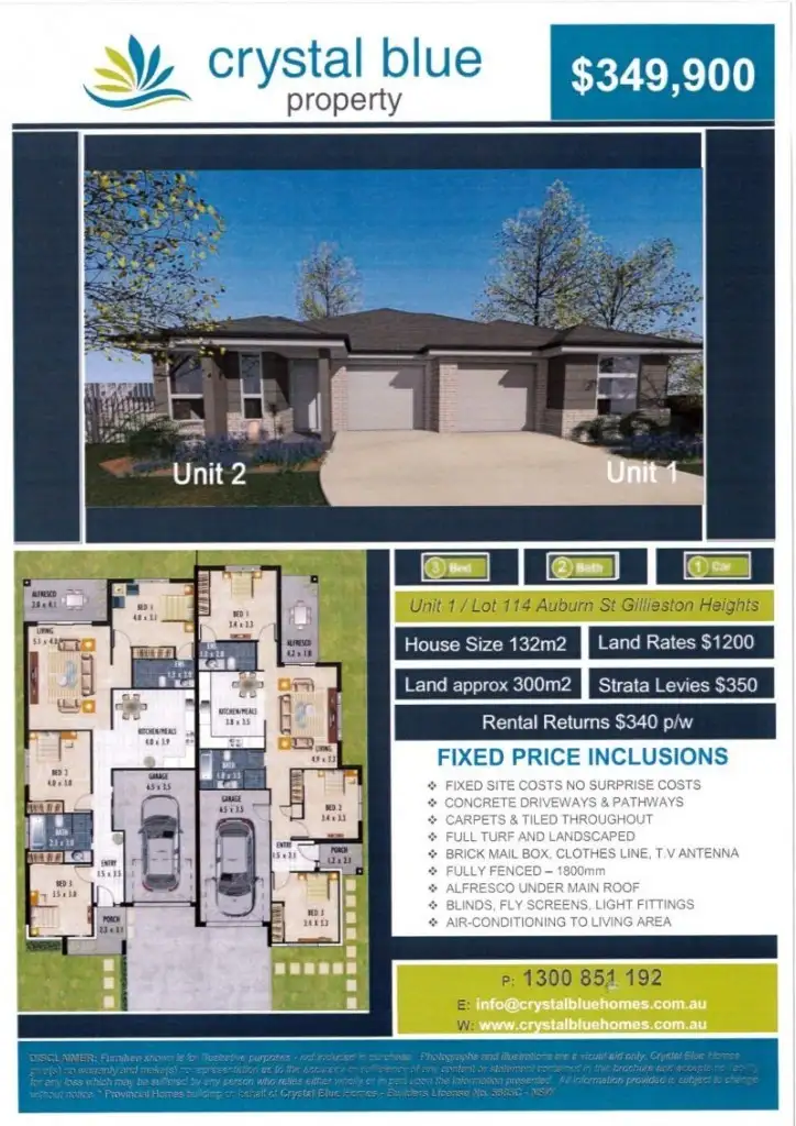 Main view of Homely semi-detached listing, 1/LOT 114 Auburn Street, Gillieston Heights NSW 2321