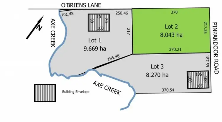 Main view of Homely land listing, LOT 2 O'Briens Lane, Longlea VIC 3551