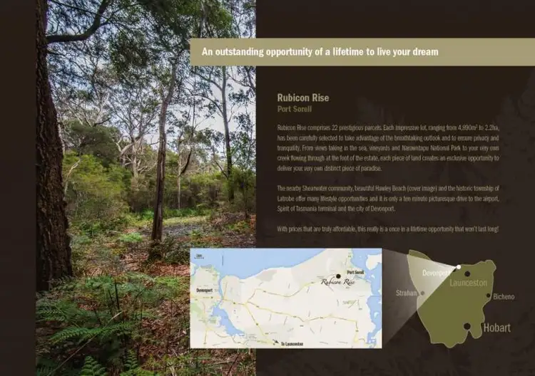 Fourth view of Homely land listing, Lot 11 Rubicon Rise Subdivision, Port Sorell Main Road, Port Sorell TAS 7307
