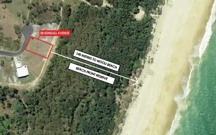 Main view of Homely land listing, 58 Kendall Avenue, Wooli NSW 2462