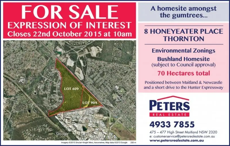 Main view of Homely land listing, 8 Honeyeater Place, Thornton NSW 2322