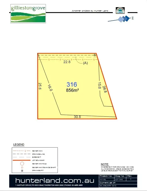 Main view of Homely land listing, LOT 316 Holland Avenue, Gillieston Heights NSW 2321