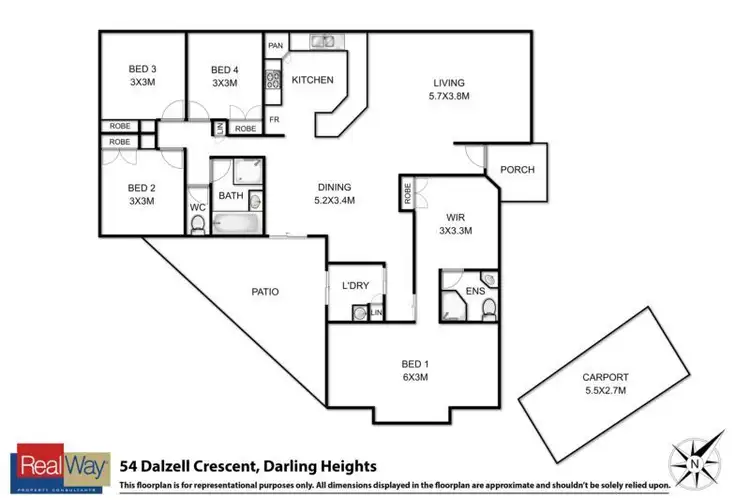 Second view of Homely house listing, 54 Dalzell Crescent, Darling Heights QLD 4350