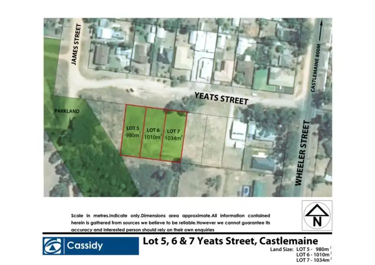 Main view of Homely land listing, 5,6 & 7 Yeats Street, Castlemaine VIC 3450