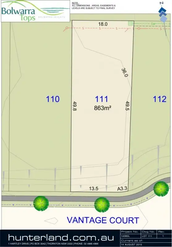 Lot 111 Vantage Court, Bolwarra Heights NSW 2320
