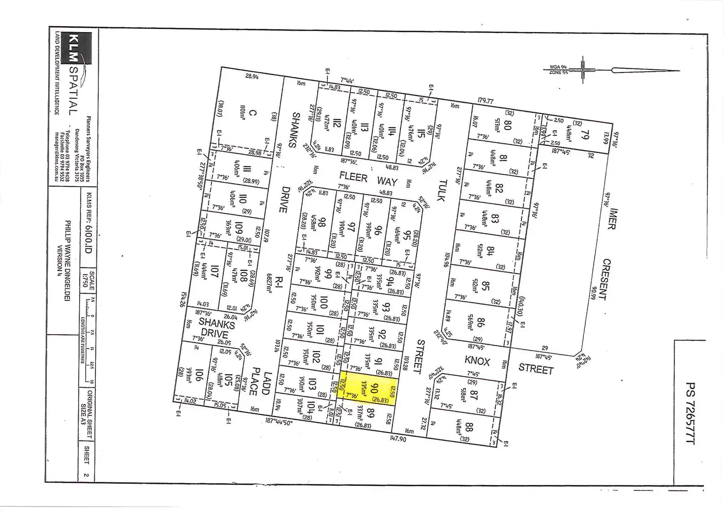 Main view of Homely land listing, LOT 90 Tulk Street, Berwick VIC 3806
