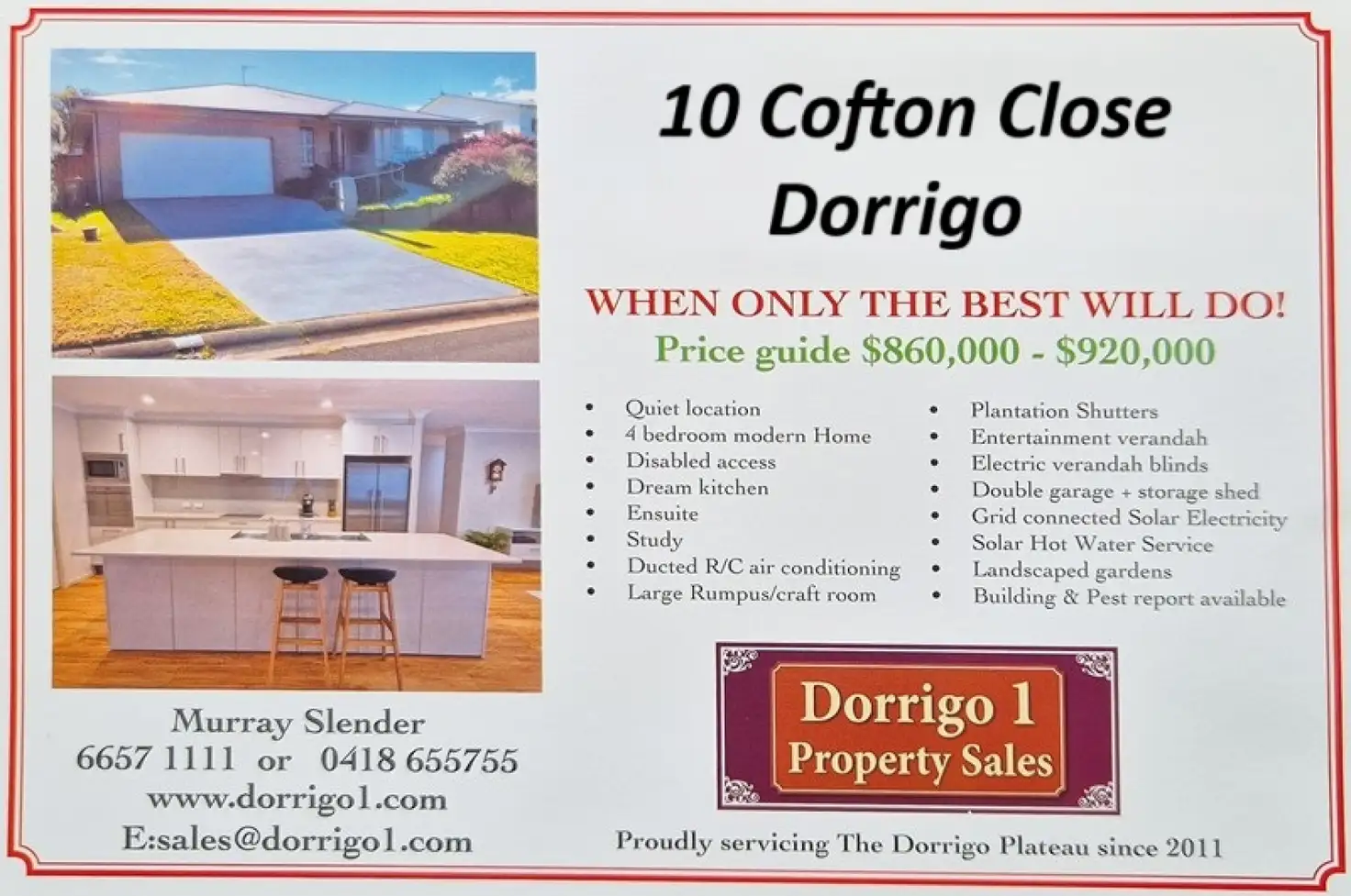 Main view of Homely house listing, 10 Cofton Close, Dorrigo NSW 2453
