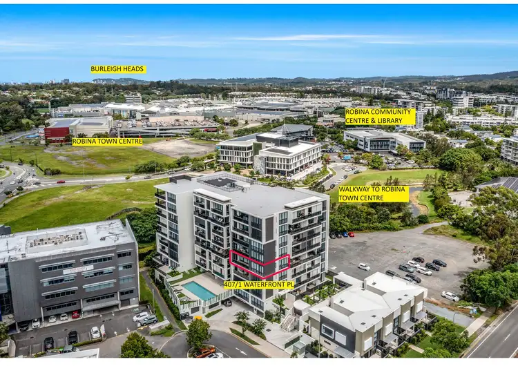Third view of Homely apartment listing, 407/1 Waterfront Place, Robina QLD 4226