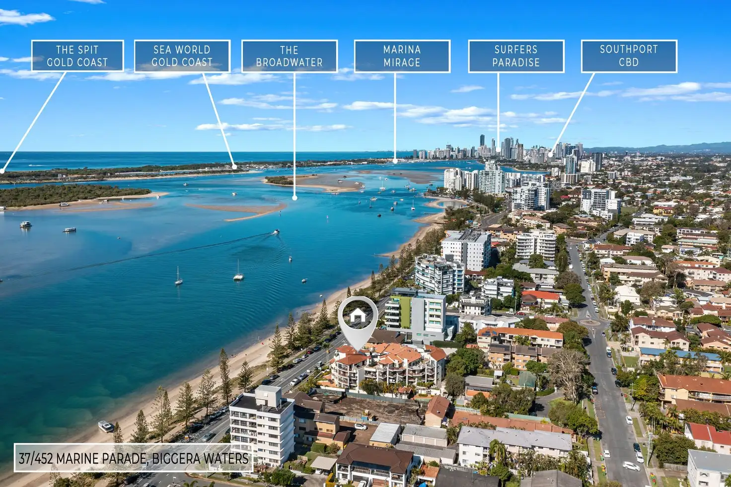 Main view of Homely unit listing, UNIT 37/452 Marine Parade, Biggera Waters QLD 4216