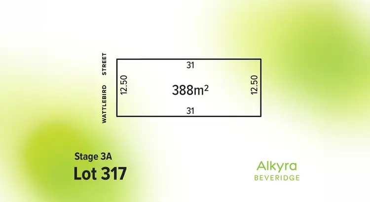 Main view of Homely land listing, LOT 317, Lot 317 Wattlebird Street, Beveridge VIC 3753
