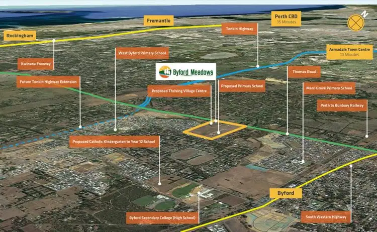 Main view of Homely land listing, Lot 363, Caspian Chase, Byford WA 6122