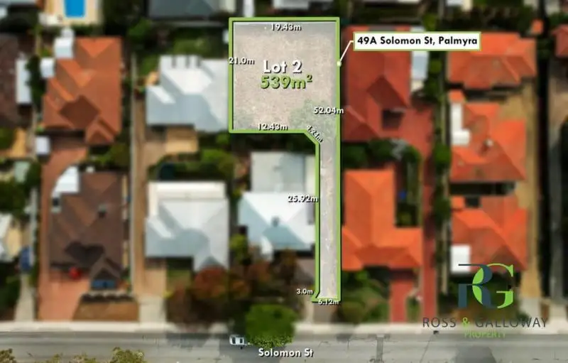 Main view of Homely land listing, 49A Solomon Street, Palmyra WA 6157