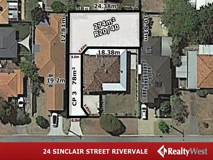Second view of Homely land listing, 24 Sinclair Street, Rivervale WA 6103