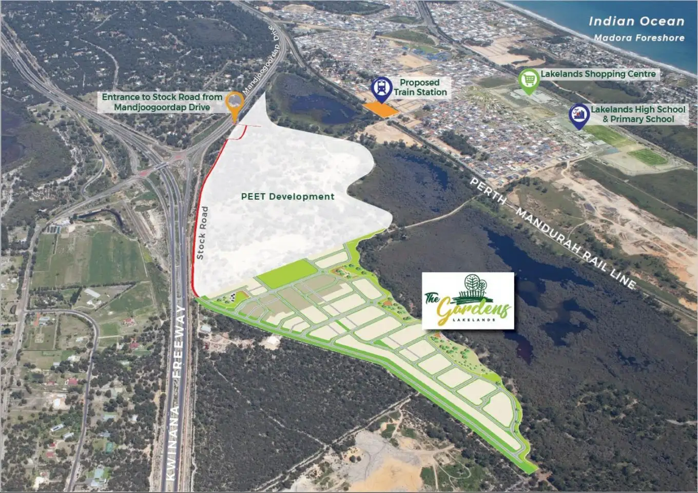 Main view of Homely land listing, Lot 21 The Gardens, Lakelands WA 6180