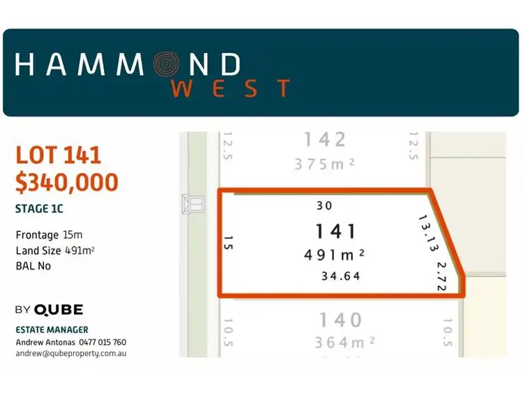 Lot 141, Almond Close, Hammond Park WA 6164