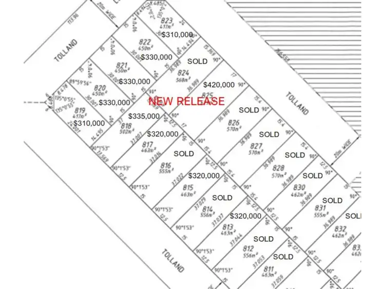 Main view of Homely land listing, Lot 822, Tolland Loop, Southern River WA 6110