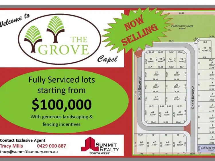 Main view of Homely land listing, 32 The Grove, Capel WA 6271